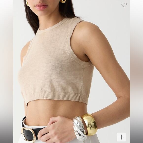 J.Crew Cropped Shell Toasted Cream - Picture 1 of 5